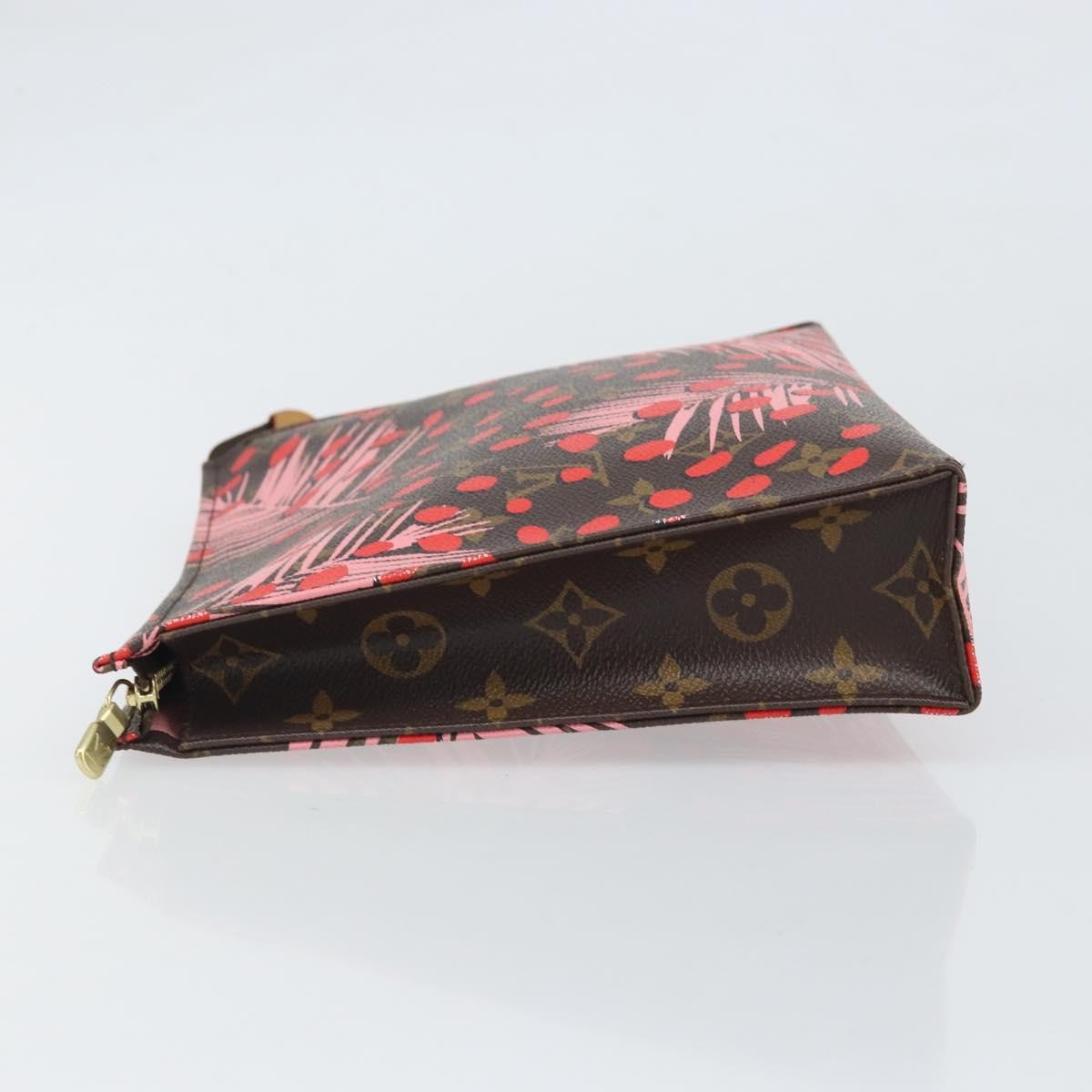 Louis Vuitton Toiletry Pouch Limited Edition Monogram Jungle Dots Red Canvas Clutche & Pouche Bag (Pre-Owned)