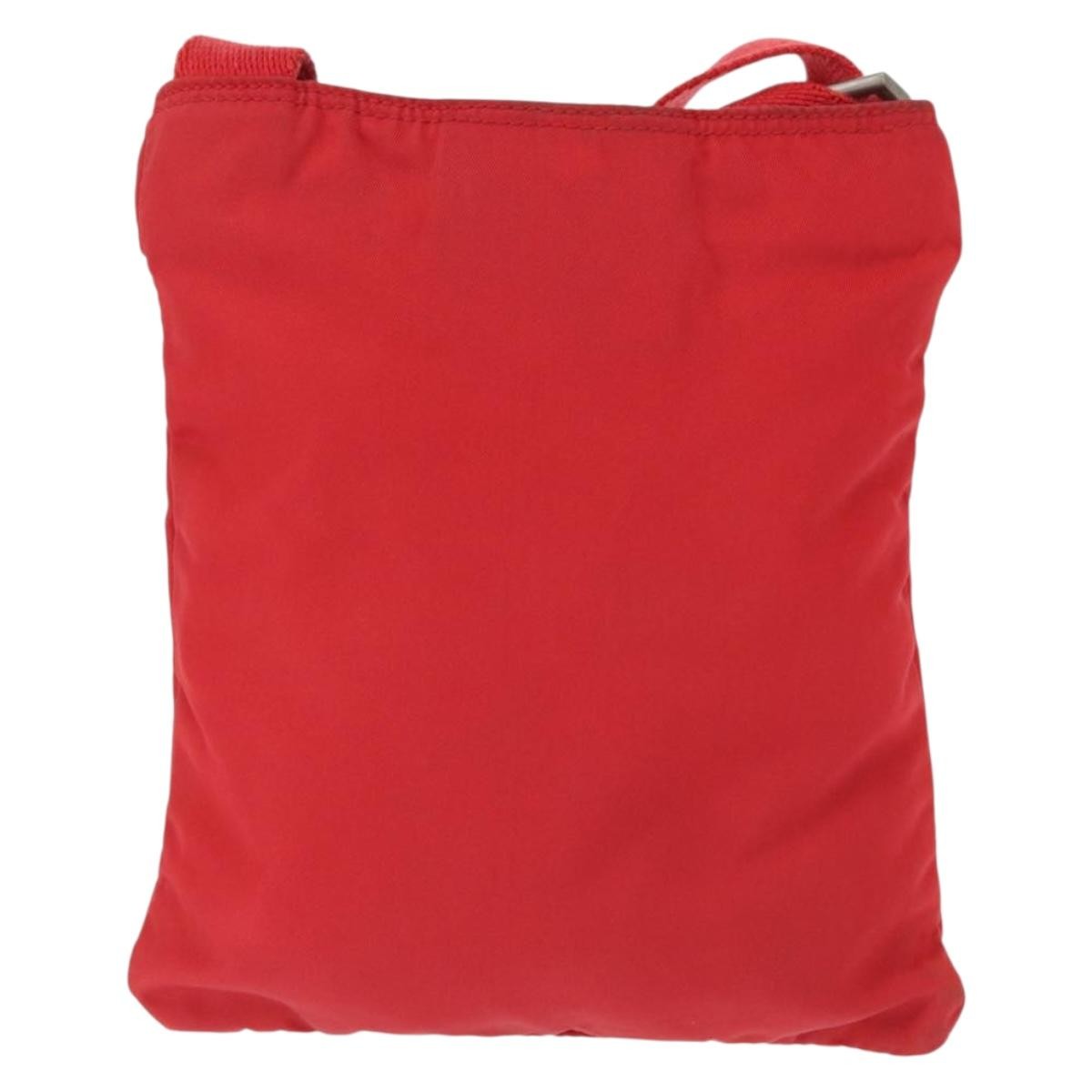 Prada Flat Messenger Bag Tessuto Red Nylon Shoulder Bag Bag (Pre-Owned)