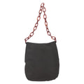 Prada Resin Chain Shoulder Bag Nylon Brown Nylon Shoulder Bag Bag (Pre-Owned)