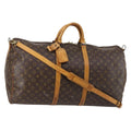 Louis Vuitton Keepall Bandouliere Bag Monogram Canvas Brown Canvas Travel Bag Bag (Pre-Owned)