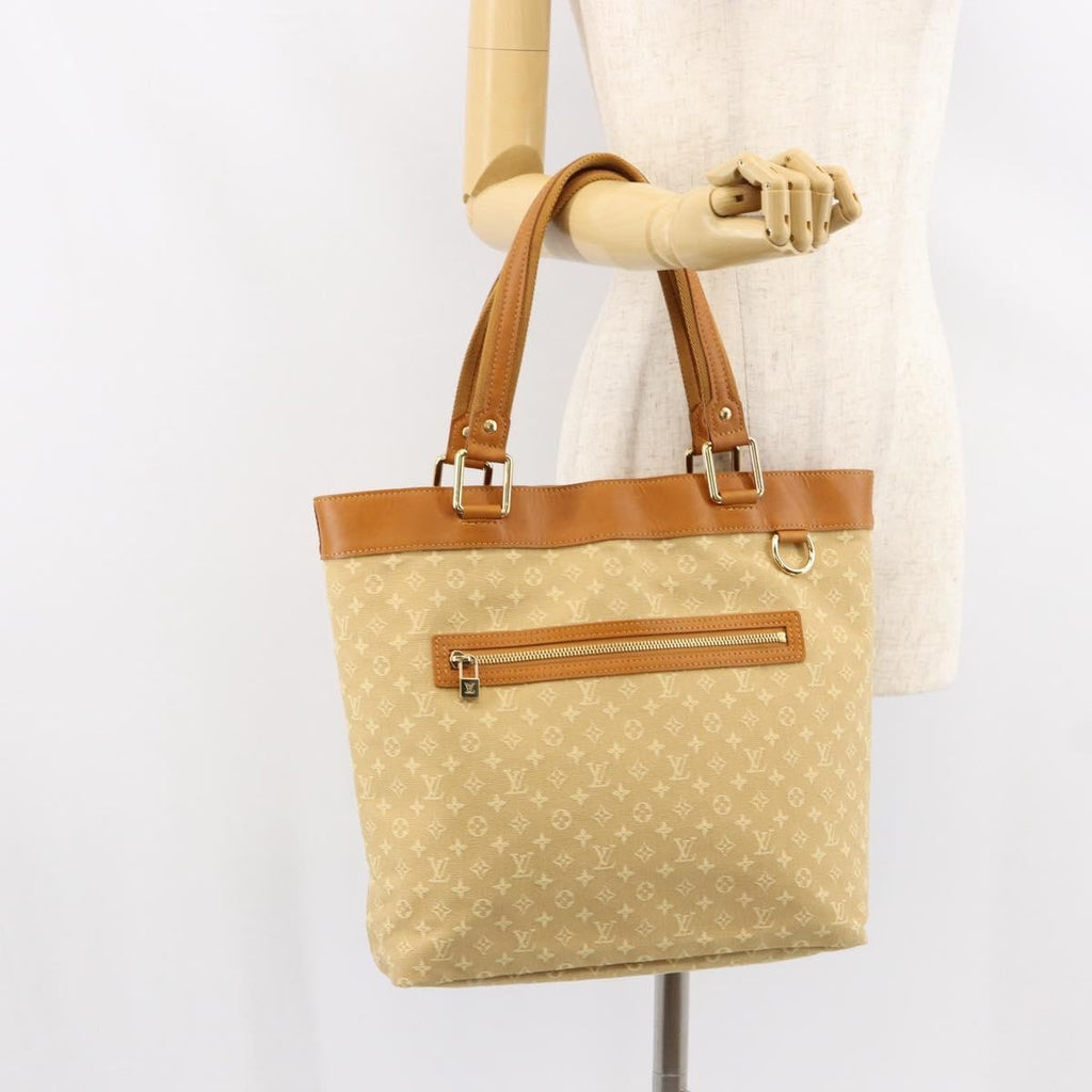Louis Vuitton Lucille Handbag Mini Lin Beige Canvas Tote Bag Bag (Pre-Owned)