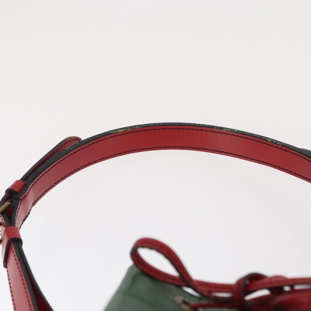 Louis Vuitton Bicolor Petit Noe Handbag Epi Leather Green Leather Shoulder Bag Bag (Pre-Owned)