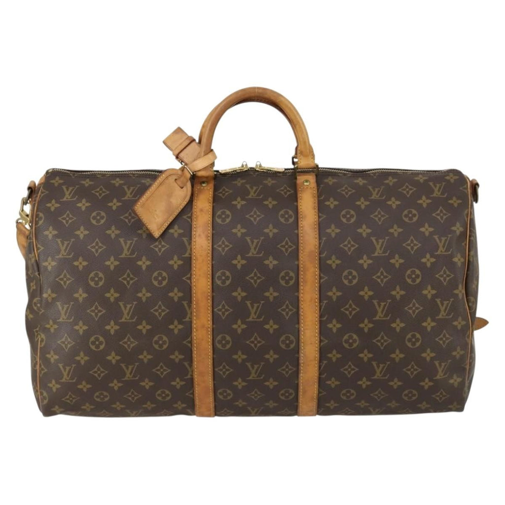 Louis Vuitton Keepall Bandouliere Bag Monogram Canvas Brown Canvas Travel Bag Bag (Pre-Owned)