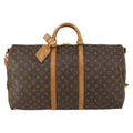 Louis Vuitton Keepall Bandouliere Bag Monogram Canvas Brown Canvas Travel Bag Bag (Pre-Owned)