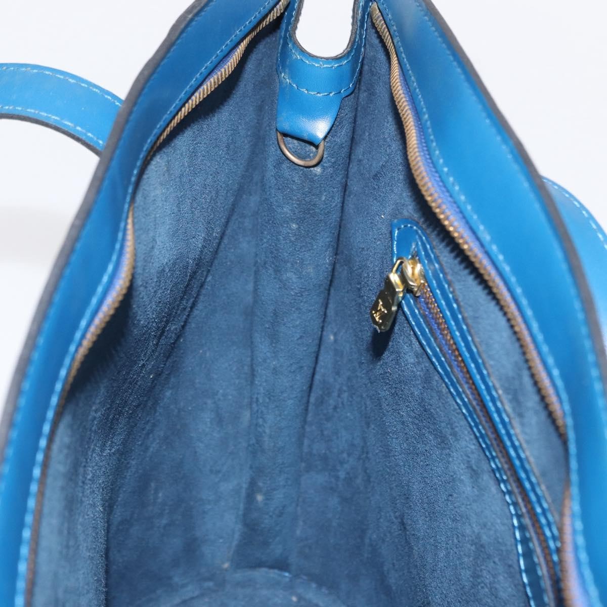 Louis Vuitton Saint Jacques Handbag Epi Leather Blue Leather Shoulder Bag Bag (Pre-Owned)