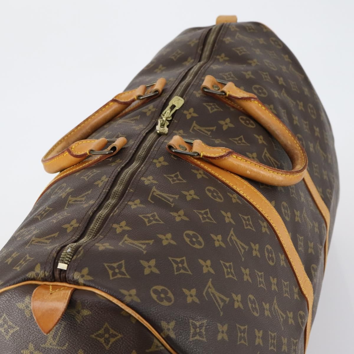 Louis Vuitton Keepall Bag Monogram Canvas Brown Canvas Travel Bag Bag (Pre-Owned)