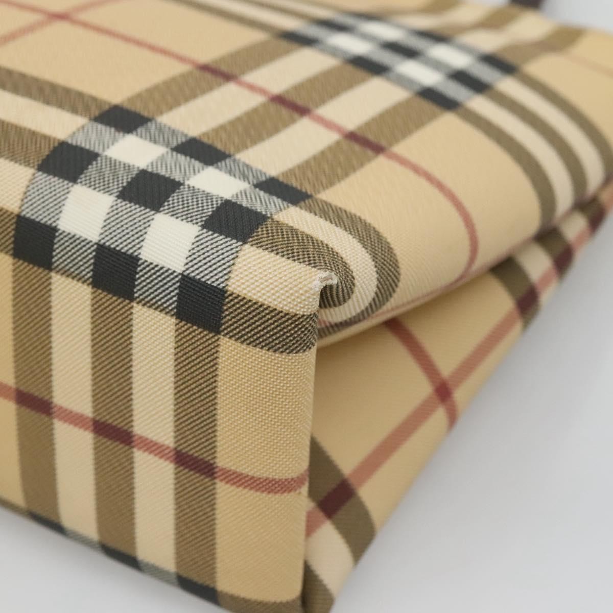 Burberry Nova Check Handbag Nova Check Canvas Beige Canvas Handbag (Pre-Owned)