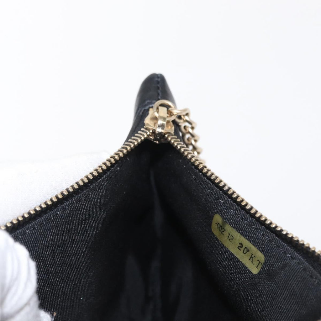 Chanel Camellia Clutch Bag Leather Black Leather Clutche & Pouche Bag (Pre-Owned)