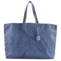Bottega Veneta Intrecciolusion Tote Printed Nylon Navy Nylon Tote Bag Bag (Pre-Owned)