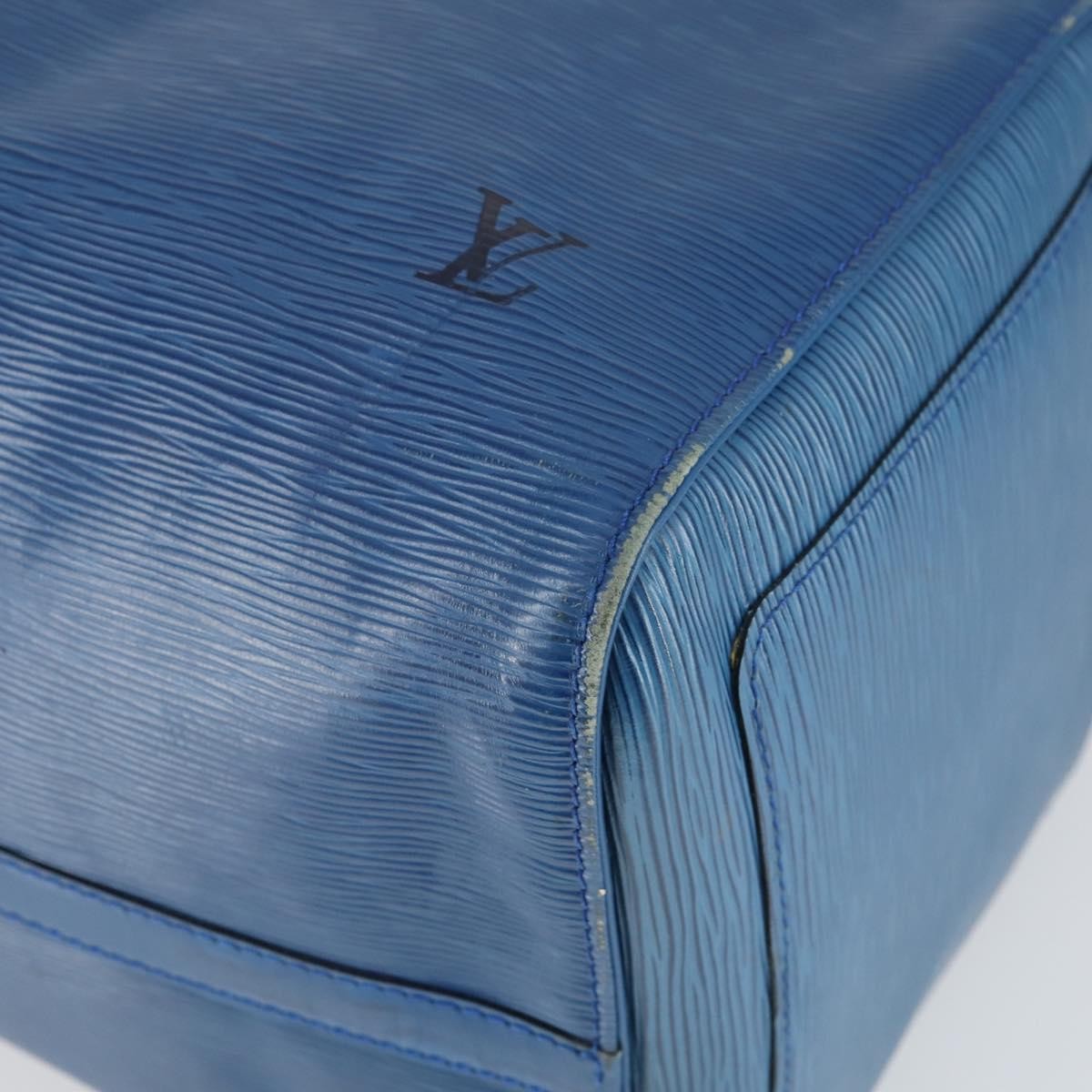 Louis Vuitton Keepall Bag Epi Leather Blue Leather Travel Bag Bag (Pre-Owned)