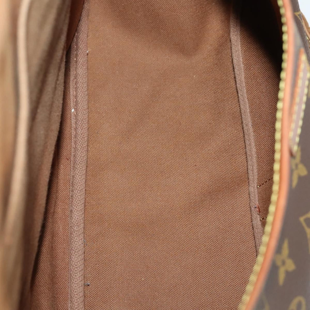 Louis Vuitton Saumur Handbag Monogram Canvas Brown Canvas Shoulder Bag Bag (Pre-Owned)