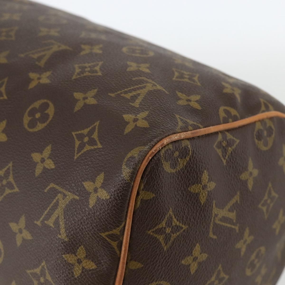Louis Vuitton Speedy Handbag Monogram Canvas Brown Canvas Handbag (Pre-Owned)