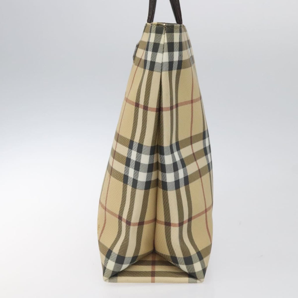 Burberry Nova Check Handbag Nova Check Canvas Beige Canvas Handbag (Pre-Owned)