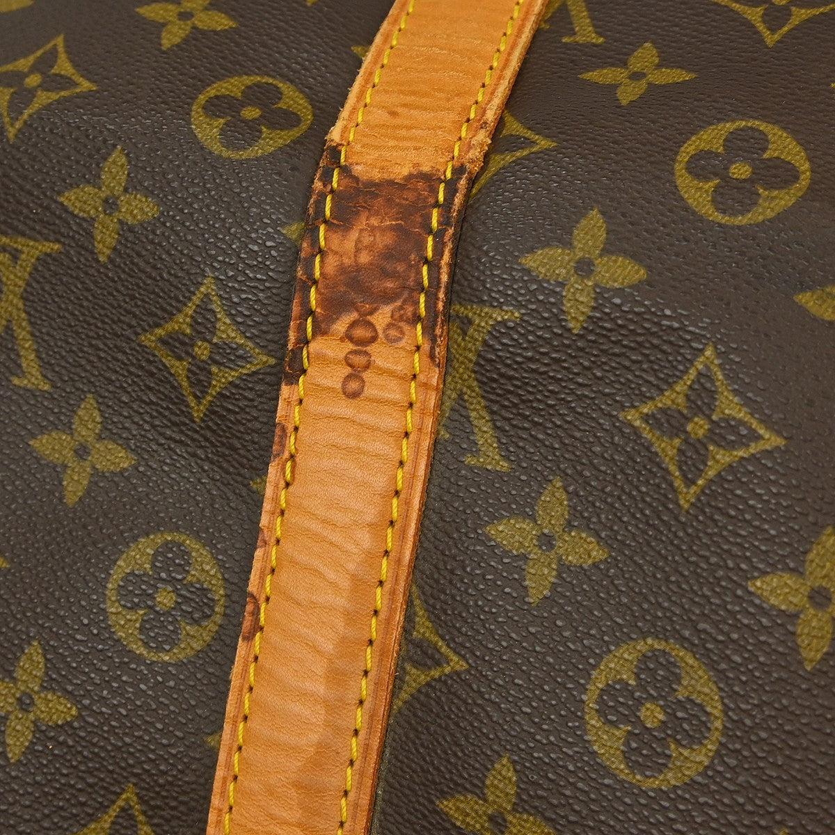 Louis Vuitton Keepall Bandouliere Bag Monogram Canvas Brown Canvas Travel Bag Bag (Pre-Owned)