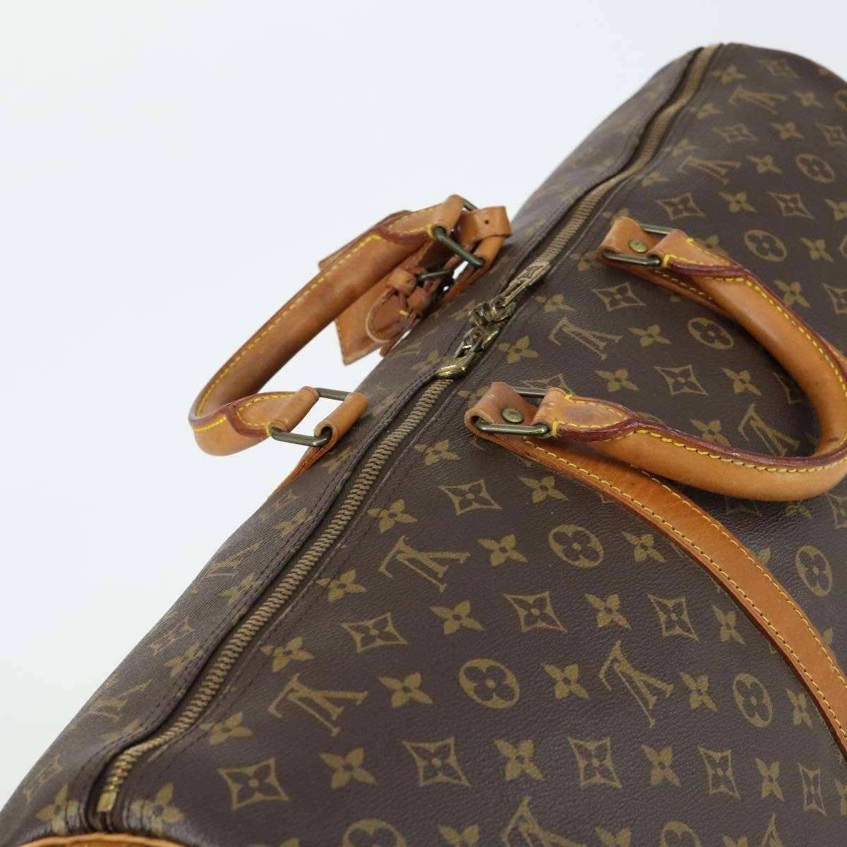 Louis Vuitton Keepall Bag Monogram Canvas Brown Canvas Travel Bag Bag (Pre-Owned)