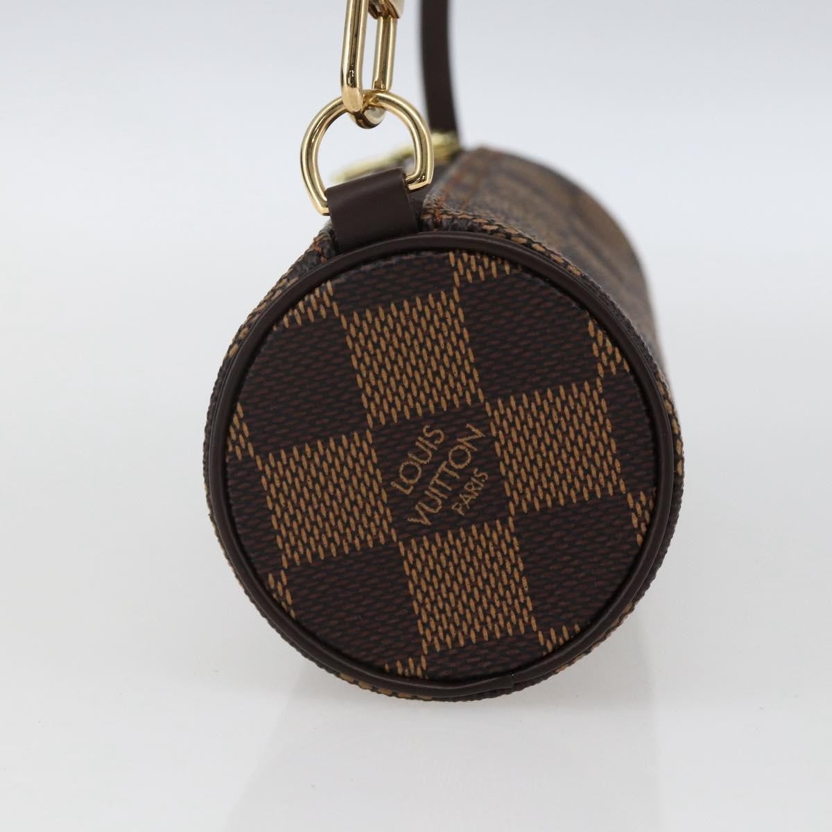 Louis Vuitton Papillon Pochette Damier Brown Canvas Clutche & Pouche Bag (Pre-Owned)