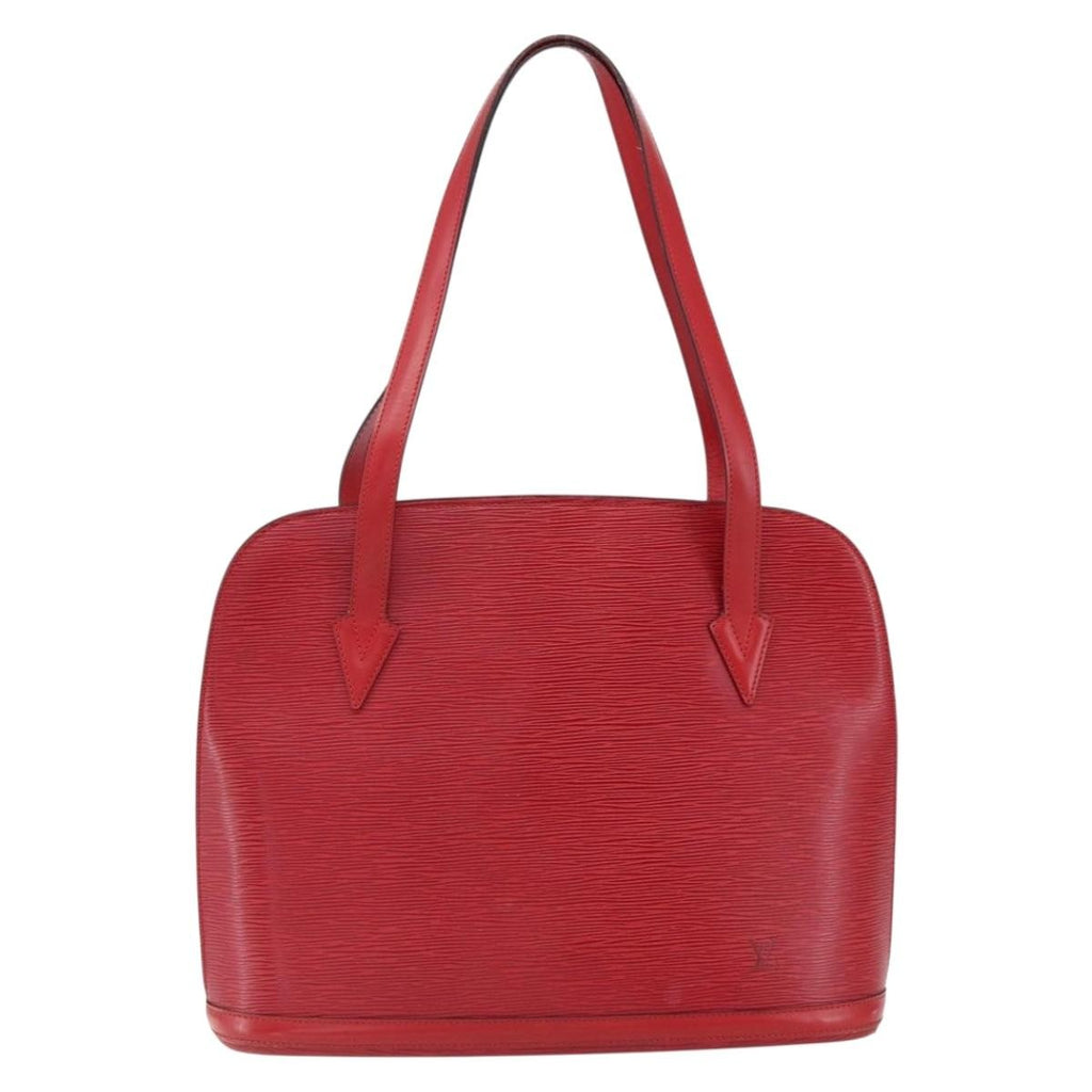 Louis Vuitton Lussac Handbag Epi Leather Red Leather Shoulder Bag Bag (Pre-Owned)