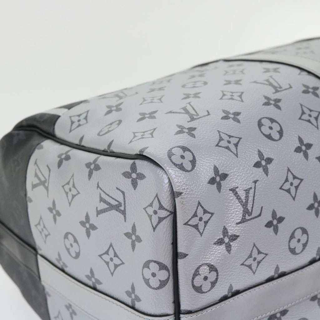 Louis Vuitton Keepall Bandouliere Bag Monogram Eclipse Split Canvas Black Canvas Bag (Pre-Owned)