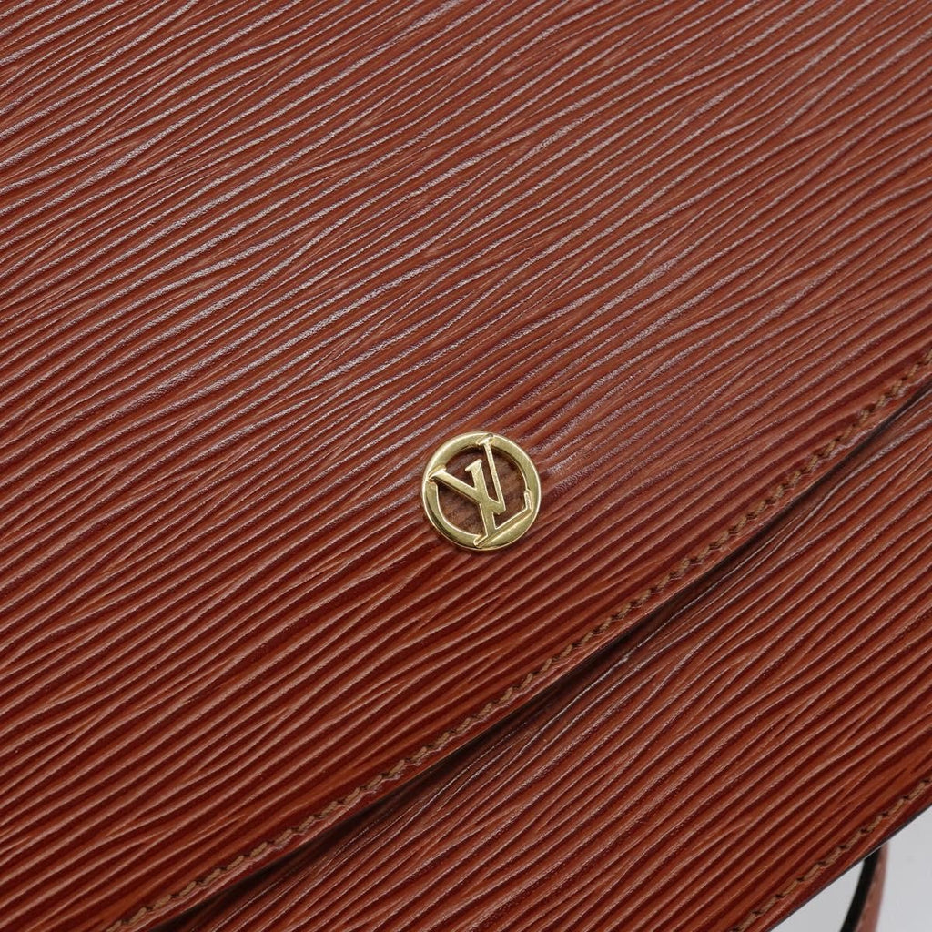 Louis Vuitton Grenelle Shoulder Bag Epi Leather Brown Leather Shoulder Bag Bag (Pre-Owned)