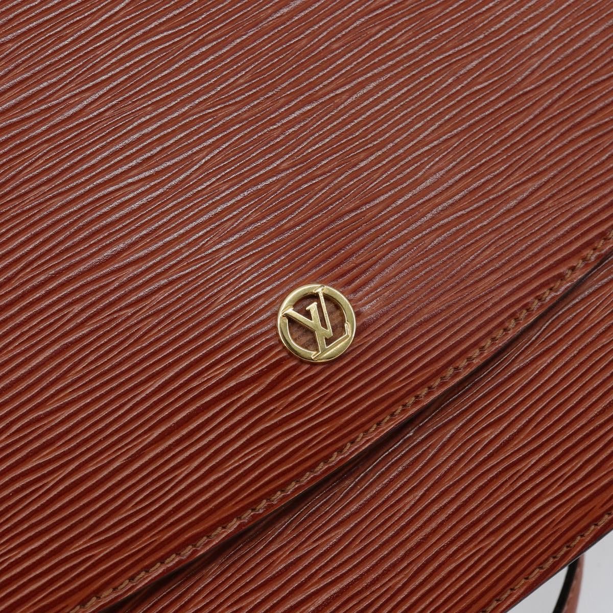 Louis Vuitton Grenelle Shoulder Bag Epi Leather Brown Leather Shoulder Bag Bag (Pre-Owned)