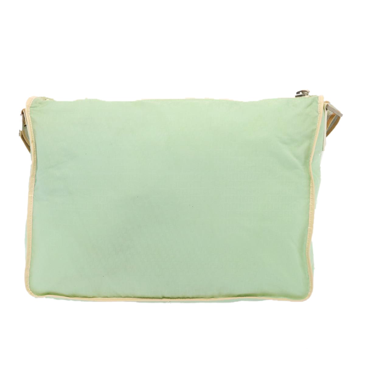 Fendi Vintage Ff Zip Shoulder Bag Zucchino Canvas Green Canvas Shoulder Bag Bag (Pre-Owned)