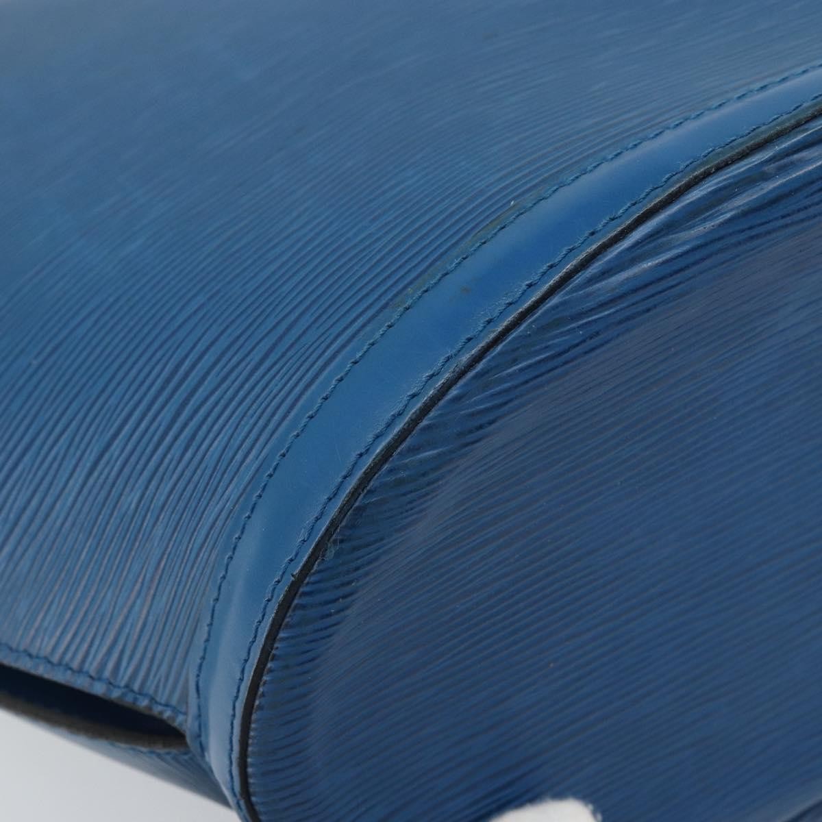 Louis Vuitton Saint Jacques Handbag Epi Leather Blue Leather Shoulder Bag Bag (Pre-Owned)