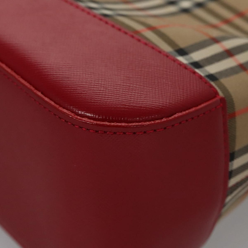 Burberry Nova Check Handbag Nova Check Canvas And Leather Beige Canvas Handbag (Pre-Owned)
