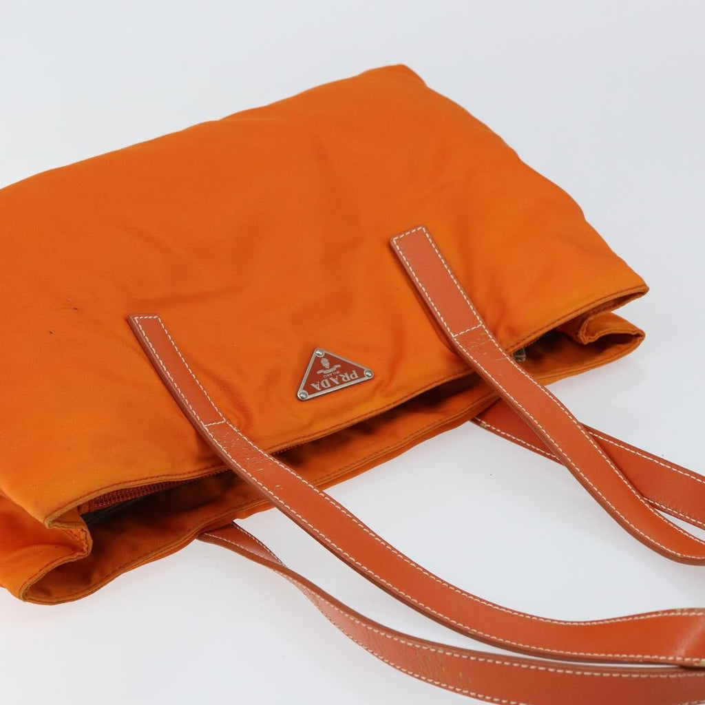 Prada Vintage Tote Tessuto Orange Nylon Tote Bag Bag (Pre-Owned)