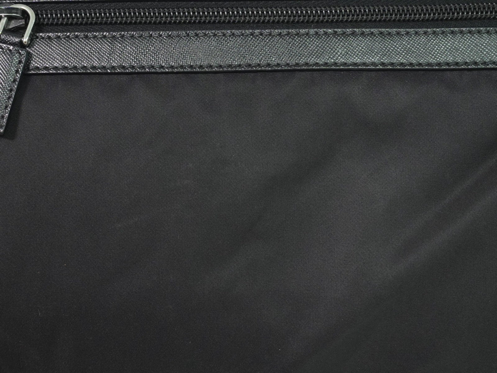 Prada Flat Messenger Bag Tessuto Black Nylon Shoulder Bag Bag (Pre-Owned)