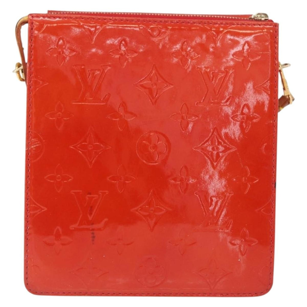 Louis Vuitton Mott Handbag Monogram Vernis Red Patent_Leather Clutche & Pouche Bag (Pre-Owned)