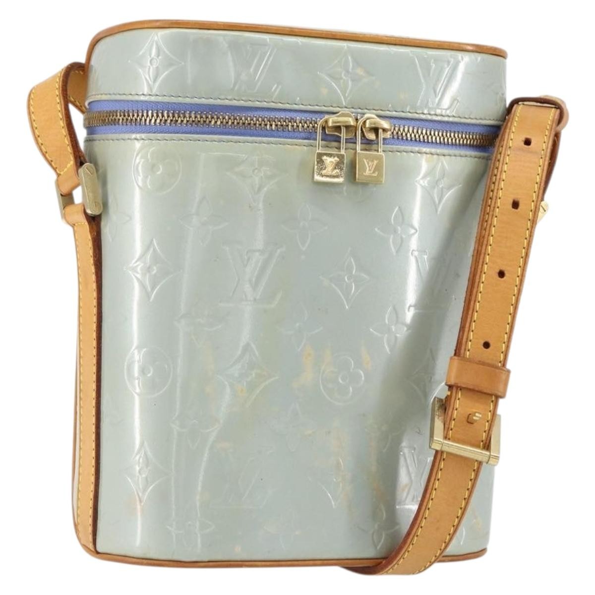 Louis Vuitton Sullivan Handbag Monogram Vernis Gray Patent_Leather Shoulder Bag Bag (Pre-Owned)