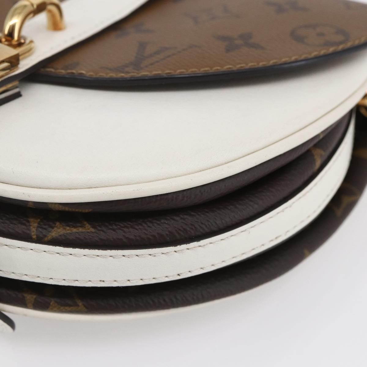 Louis Vuitton Chantilly Lock Handbag Reverse Monogram Canvas And Leather White Leather Shoulder Bag Bag (Pre-Owned)