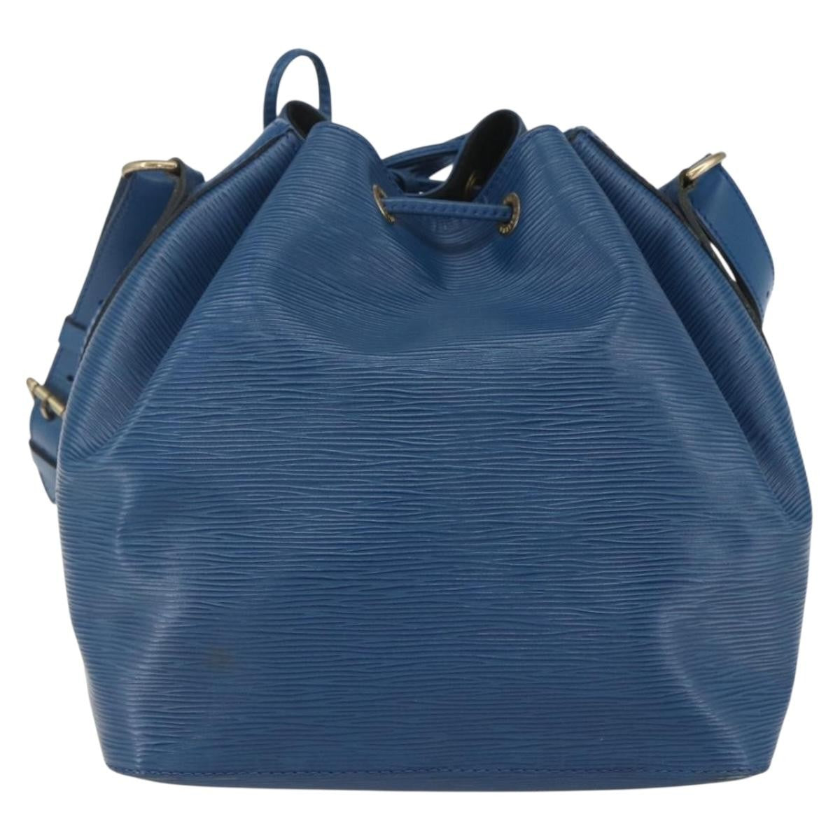 Louis Vuitton Petit Noe Handbag Epi Leather Blue Leather Shoulder Bag Bag (Pre-Owned)
