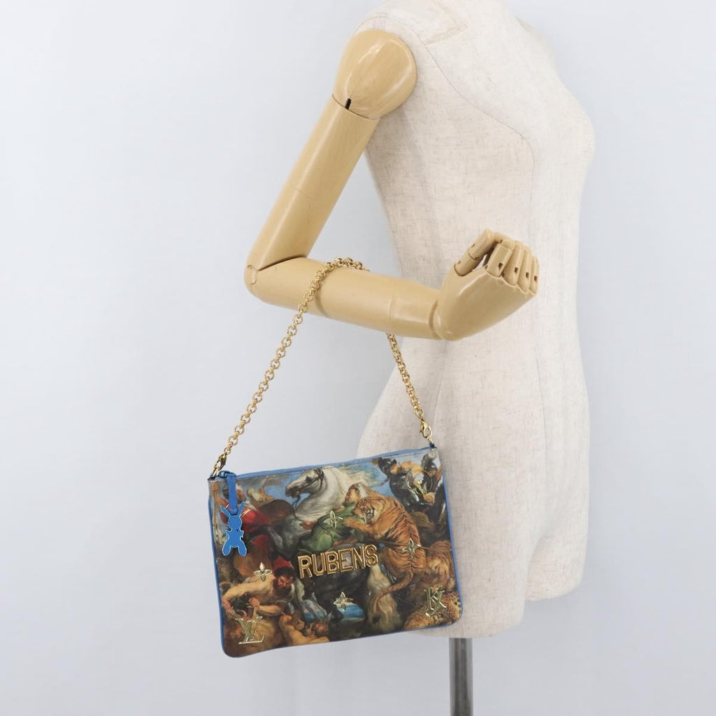 Louis Vuitton Pochette Clutch Limited Edition Jeff Koons Monet Print Canvas Multicolour Canvas Clutche & Pouche Bag (Pre-Owned)