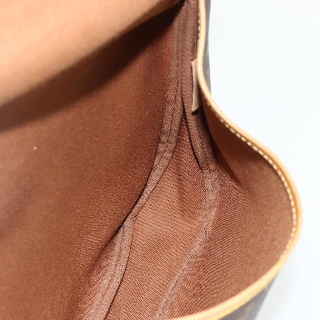 Louis Vuitton Saumur Handbag Monogram Canvas Brown Canvas Shoulder Bag Bag (Pre-Owned)