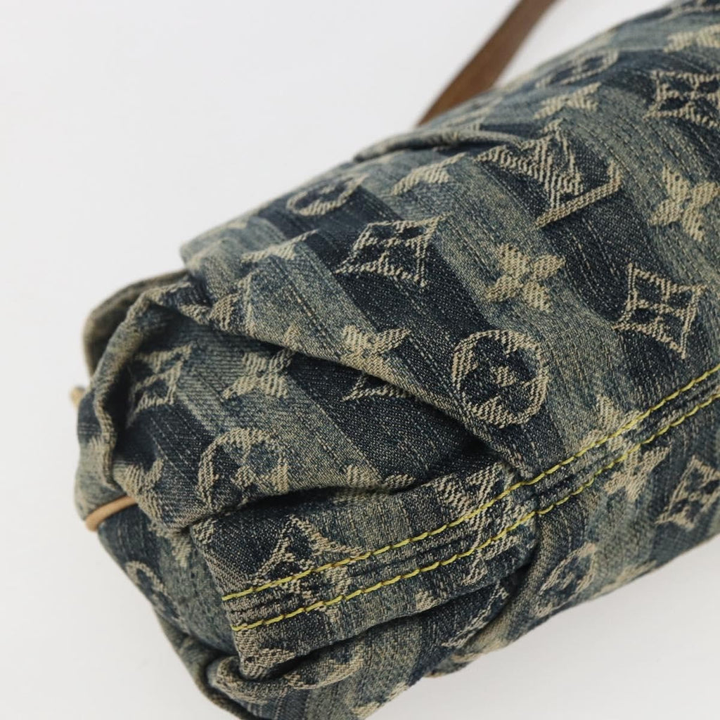 Louis Vuitton Pleaty Raye Handbag Striped Monogram Denim Blue Denim_Jeans Shoulder Bag Bag (Pre-Owned)