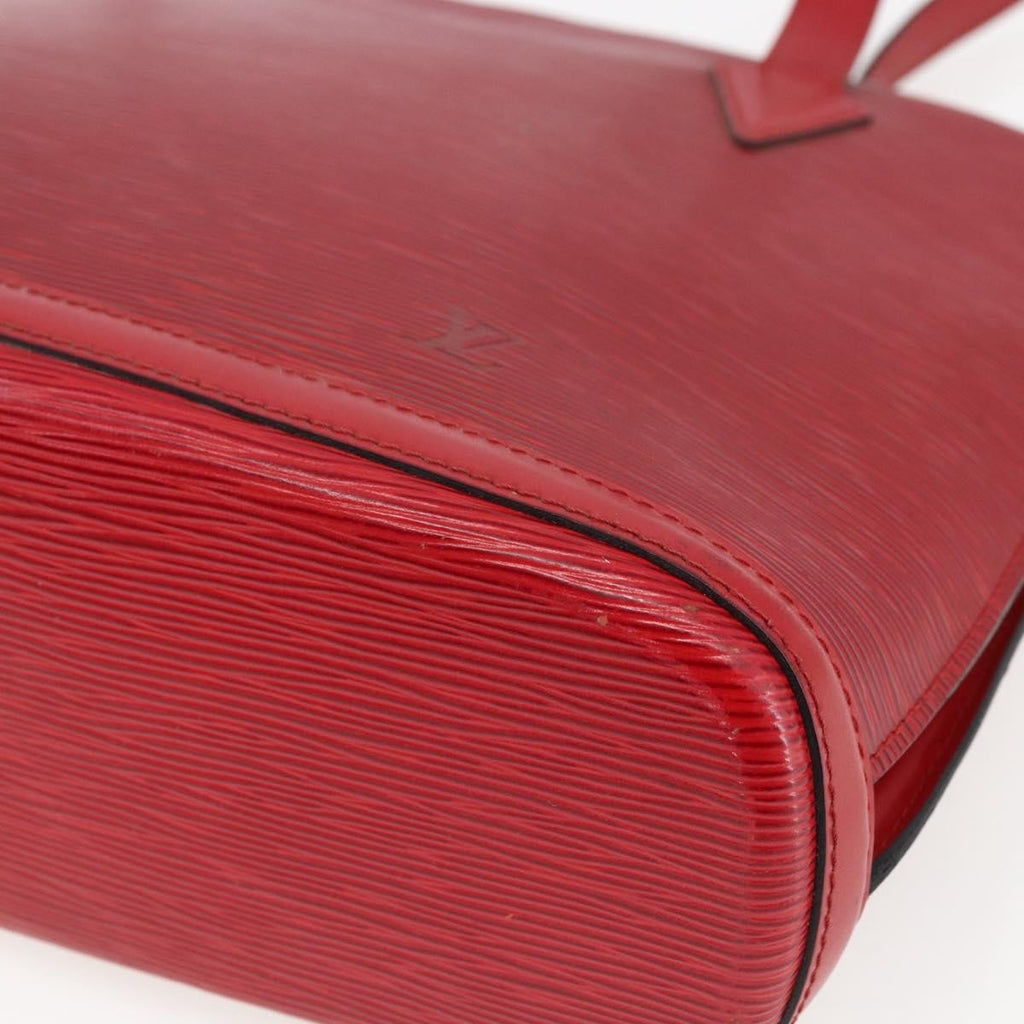 Louis Vuitton Lussac Handbag Epi Leather Red Leather Shoulder Bag Bag (Pre-Owned)