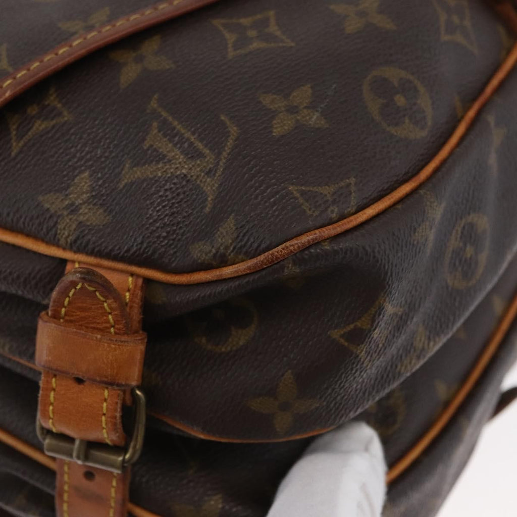 Louis Vuitton Saumur Handbag Monogram Canvas Brown Canvas Shoulder Bag Bag (Pre-Owned)