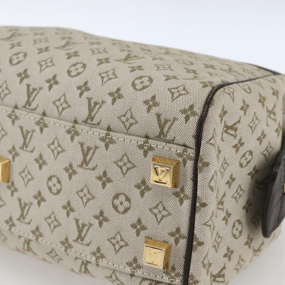 Louis Vuitton Josephine Handbag Mini Lin Khaki Canvas Handbag (Pre-Owned)