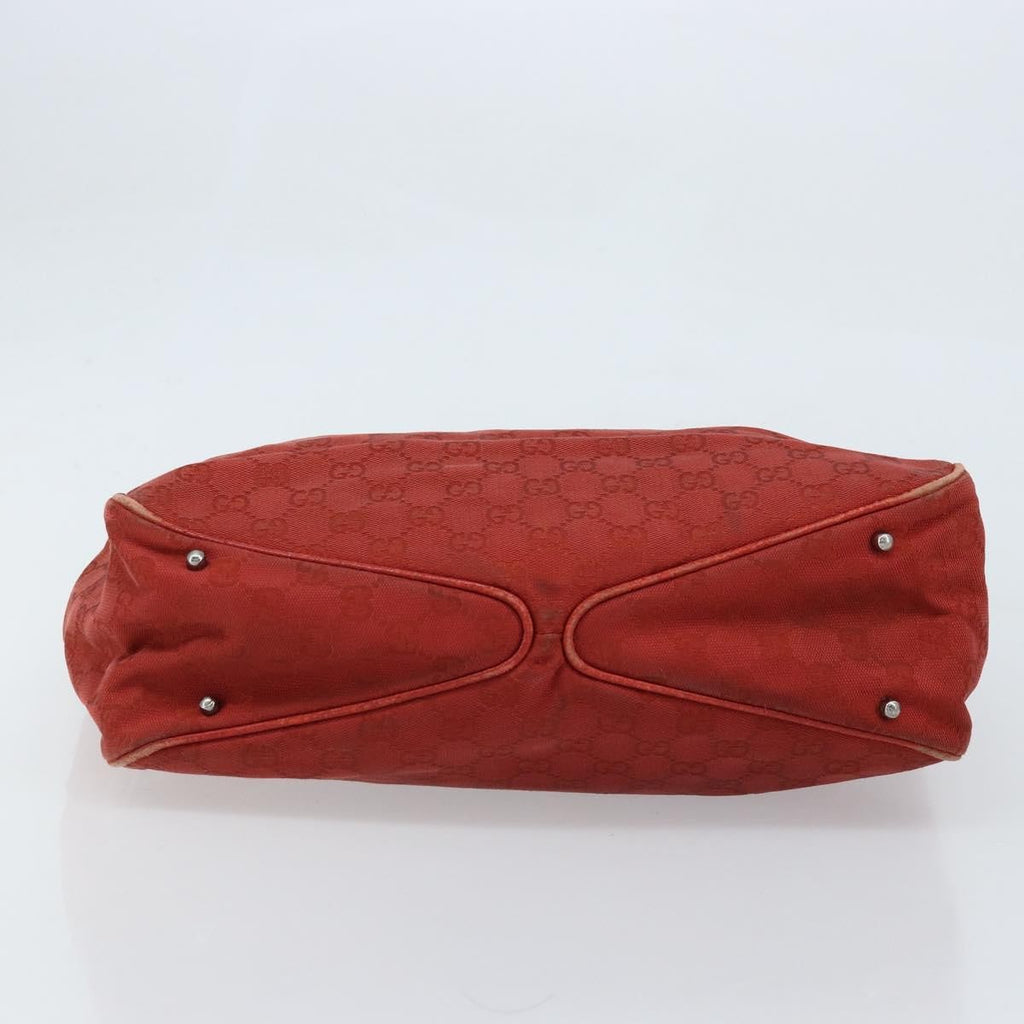 Gucci Vintage Open Tote Gg Canvas Red Canvas Tote Bag Bag (Pre-Owned)
