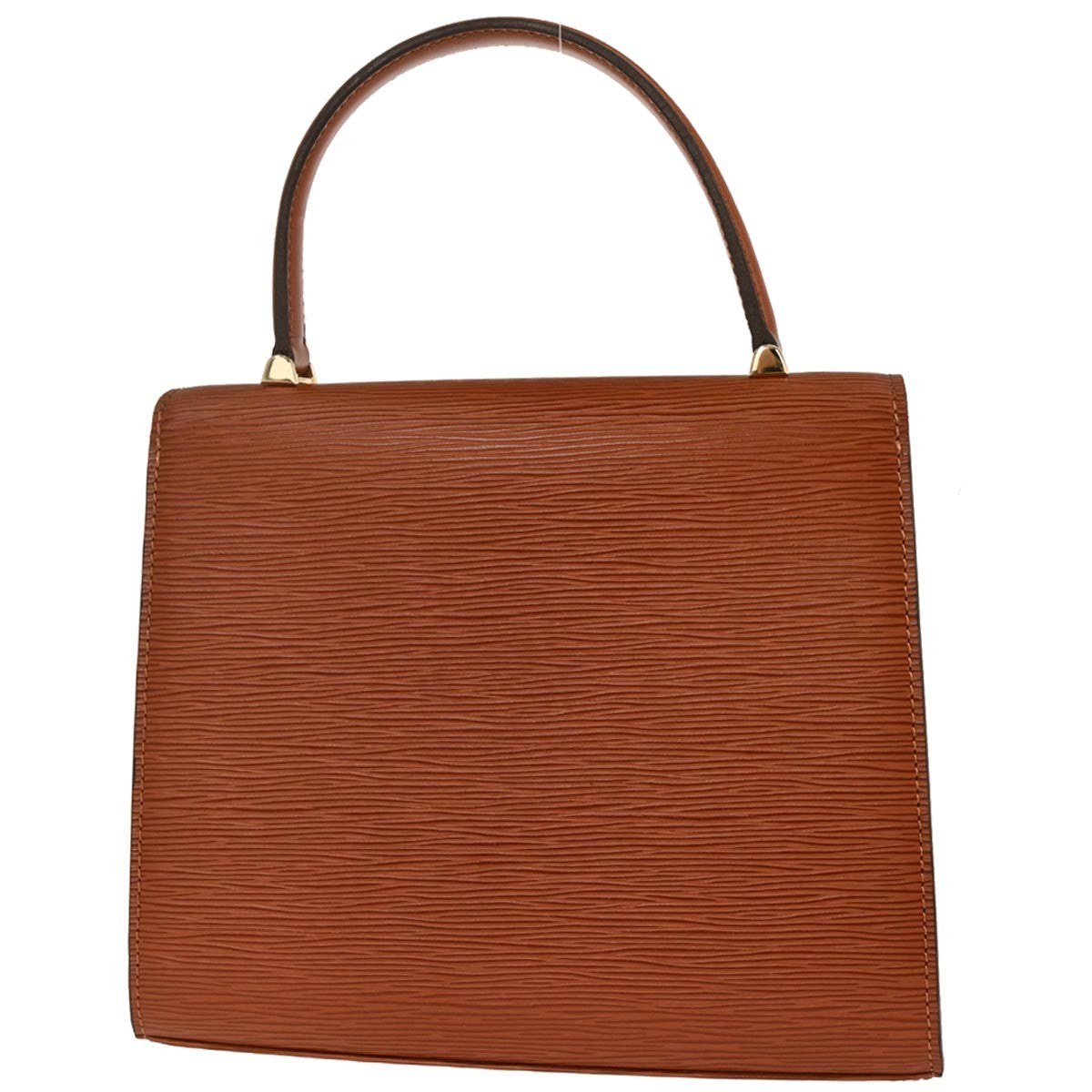 Louis Vuitton Malesherbes Handbag Epi Leather Brown Leather Handbag (Pre-Owned)