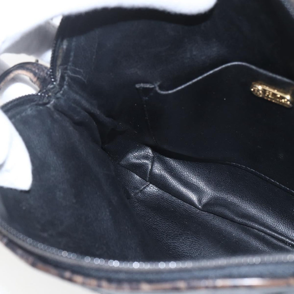 Fendi Vintage Shoulderbag Leather Black Leather Shoulder Bag Bag (Pre-Owned)