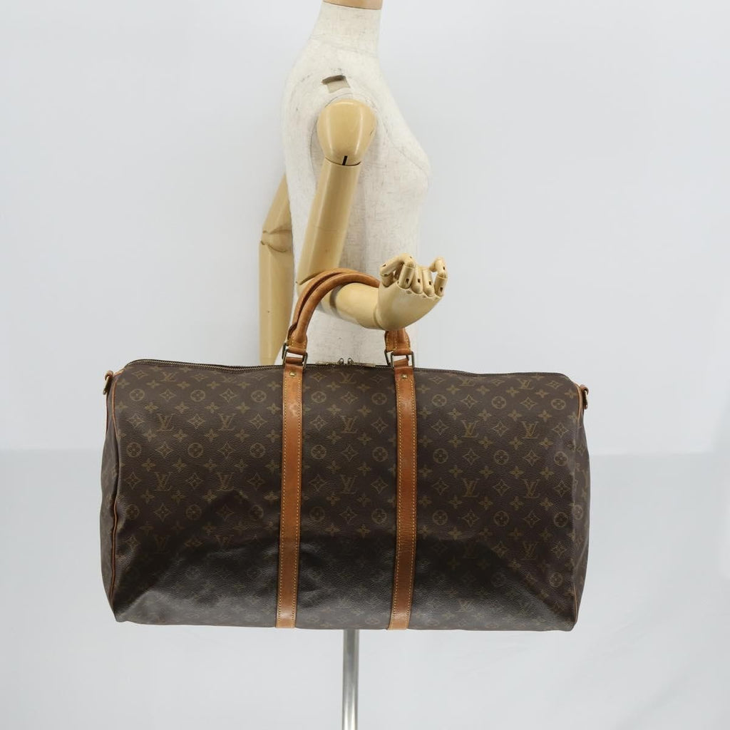 Louis Vuitton Keepall Bandouliere Bag Monogram Canvas Brown Canvas Travel Bag Bag (Pre-Owned)