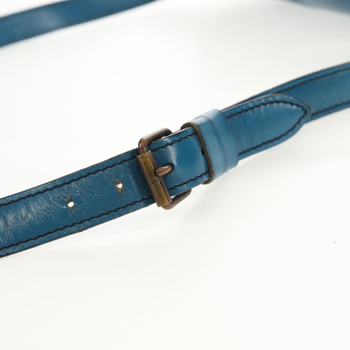Louis Vuitton Cartouchiere Handbag Epi Leather Blue Leather Shoulder Bag Bag (Pre-Owned)