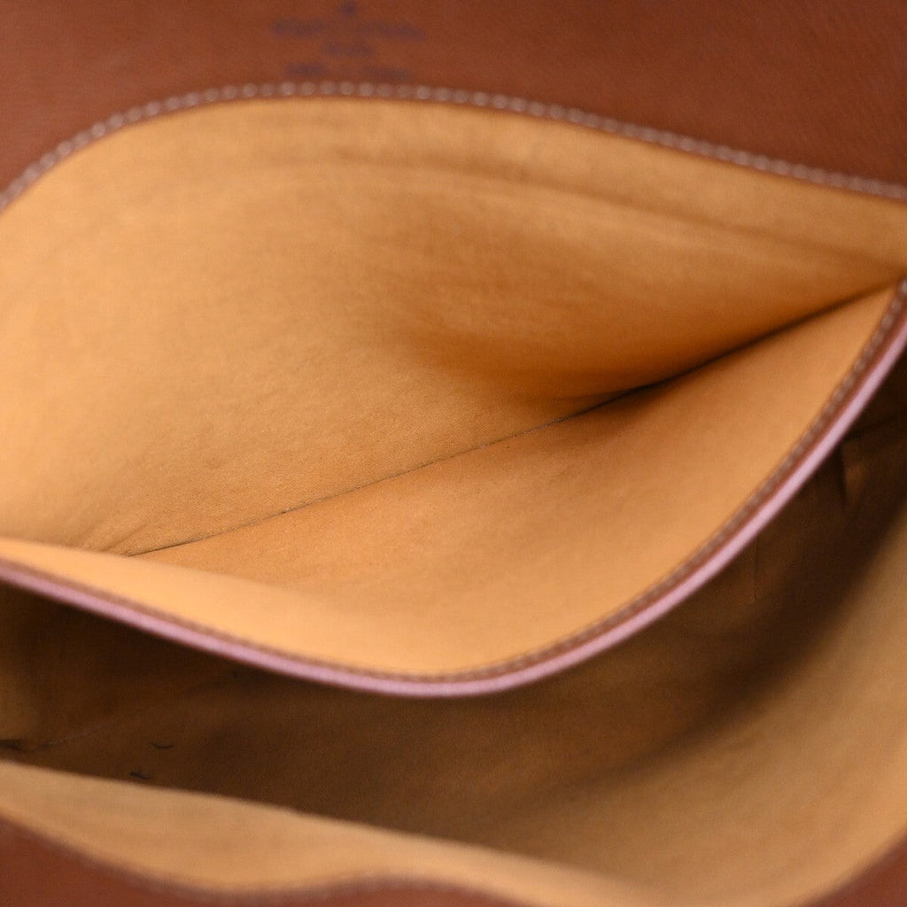Louis Vuitton Musette Handbag Monogram Canvas Brown Leather Shoulder Bag Bag (Pre-Owned)