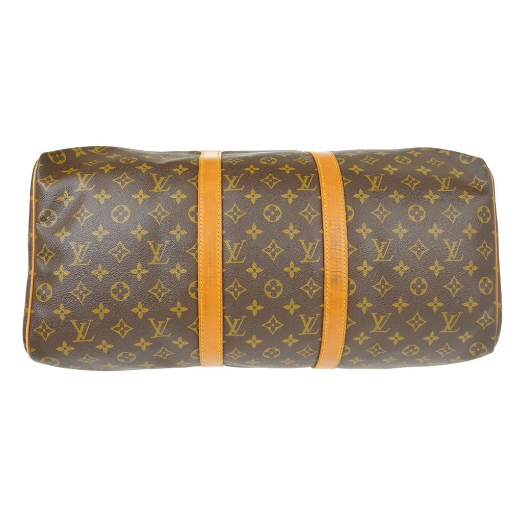 Louis Vuitton Keepall Bag Monogram Canvas Brown Canvas Travel Bag Bag (Pre-Owned)