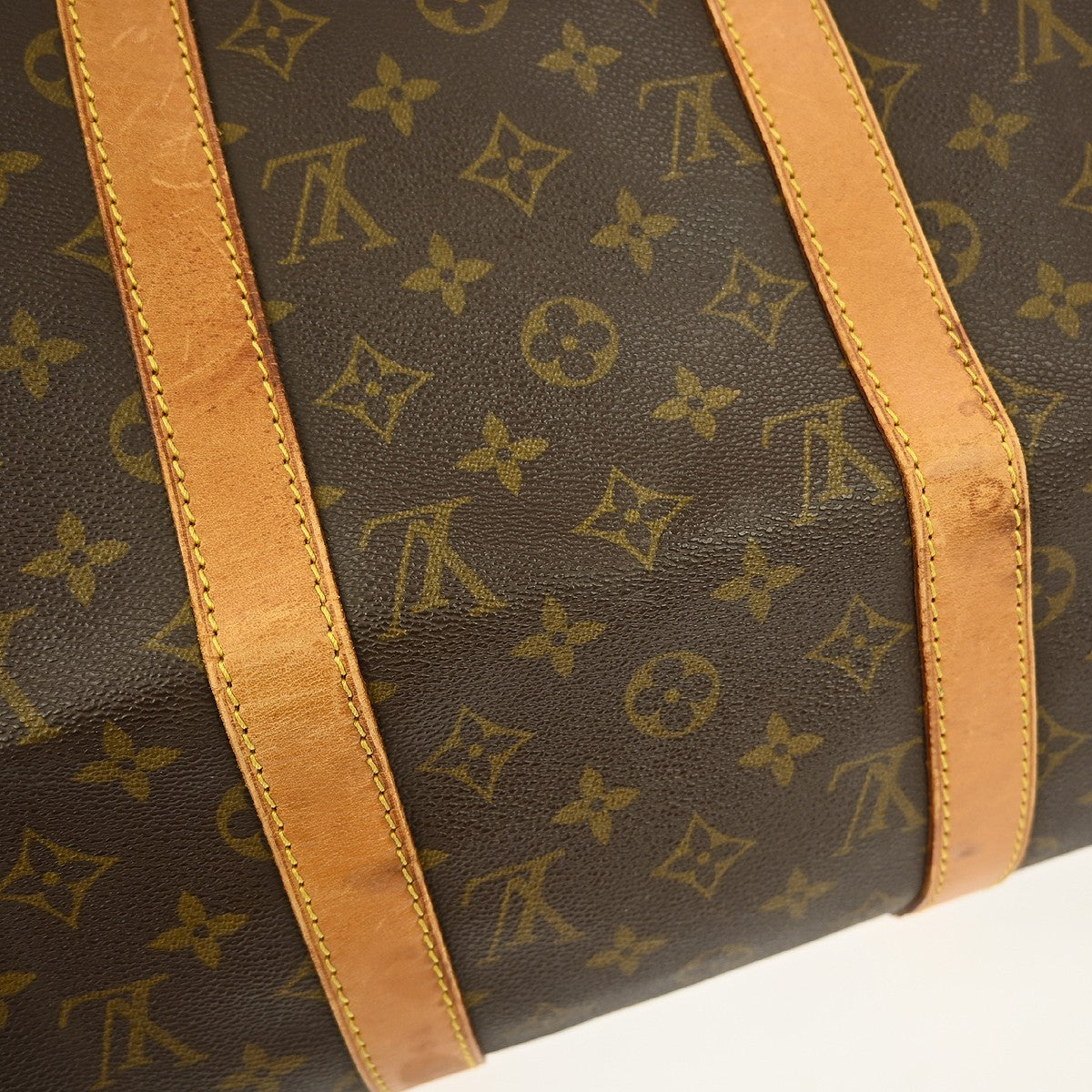 Louis Vuitton Keepall Bag Monogram Canvas Brown Canvas Travel Bag Bag (Pre-Owned)