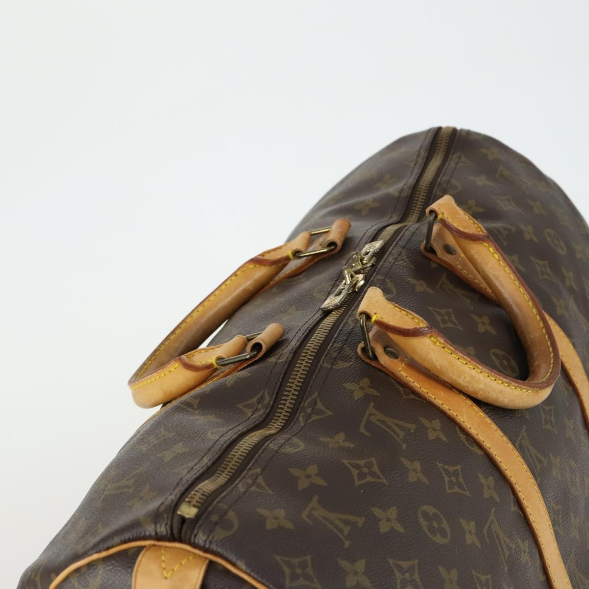 Louis Vuitton Keepall Bag Monogram Canvas Brown Canvas Travel Bag Bag (Pre-Owned)