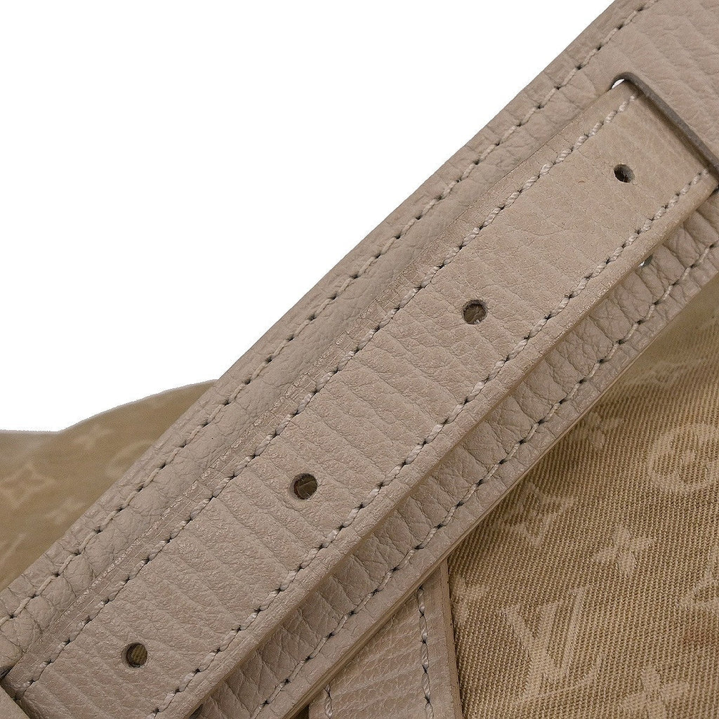 Louis Vuitton Saumur Handbag Mini Lin White Canvas Shoulder Bag Bag (Pre-Owned)