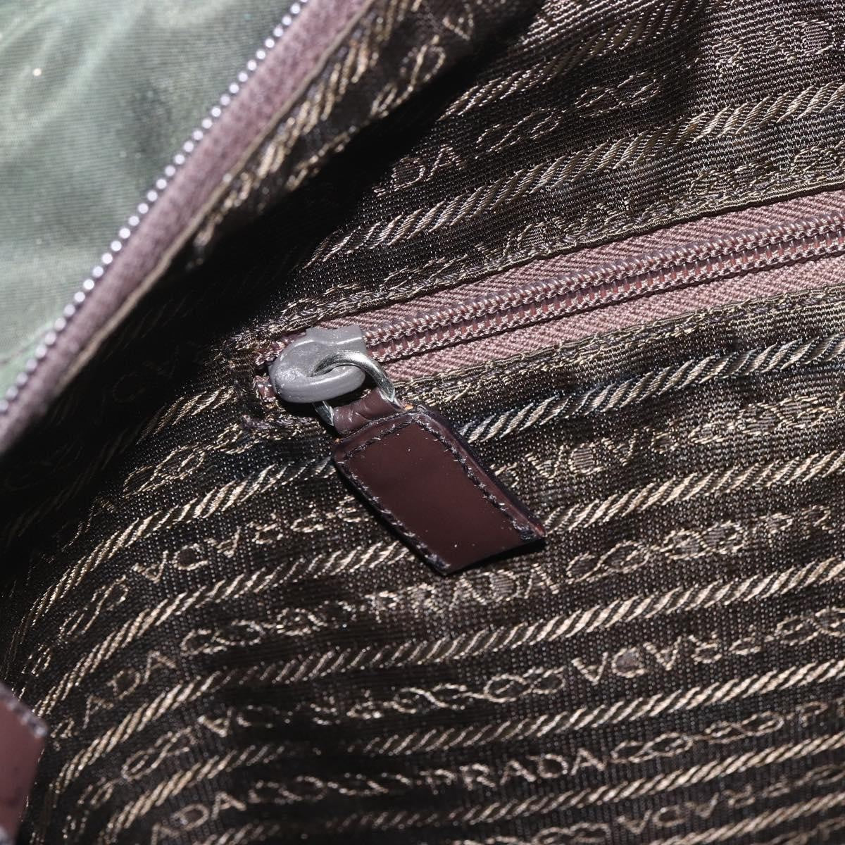 Prada Vintage Zip Tote Tessuto Khaki Nylon Tote Bag Bag (Pre-Owned)